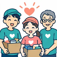 地域の支援活動を行うボランティア
